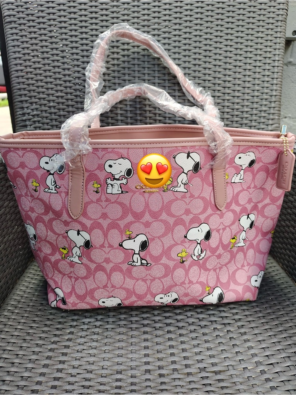Cute large pink Snoopy handbag